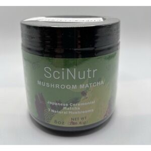 Mushroom Matcha Powder 7 Natural Mushrooms Japanese Ceremonial Matcha Exp 8/26